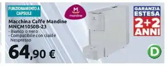 Carrefour Macchina Caffe Mandine MNCM1050B-23 offerta