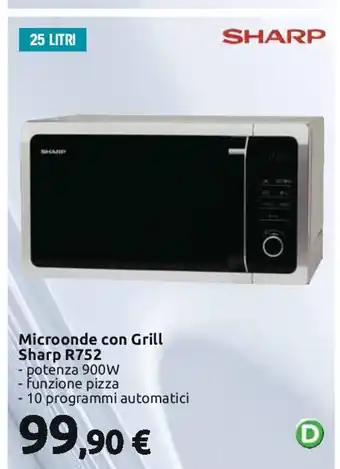 Carrefour Microonde con Grill Sharp R752 offerta