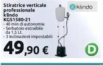 Carrefour Stiratrice verticale professionale klindo KGS1580-21 offerta
