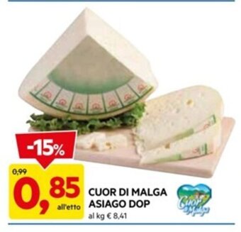 DPiù CUOR DI MALGA ASIAGO DOP offerta