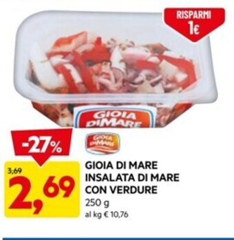 DPiù GIOIA DI MARE INSALATA DI MARE CON VERDURE 250 g offerta