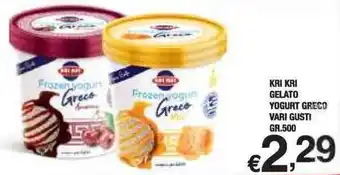 KRI KRI GELATO YOGURT GRECO VARI GUSTI GR.500