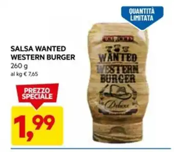 DPiù SALSA WANTED WESTERN BURGER 260 g offerta