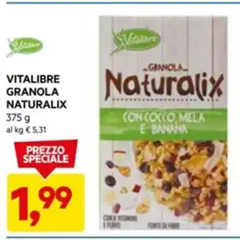 DPiù VITALIBRE GRANOLA NATURALIX 375g offerta