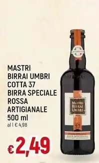 Famila Mastri birrai umbri cotta 37 birra speciale rossa artigianale offerta