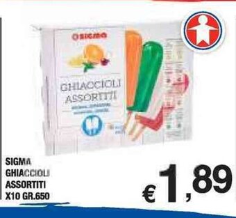 SIGMA GHIACCIOLI ASSORTITI X10 GR.650