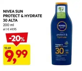 DPiù NIVEA SUN PROTECT & HYDRATE 30 ALTA 200 ml offerta