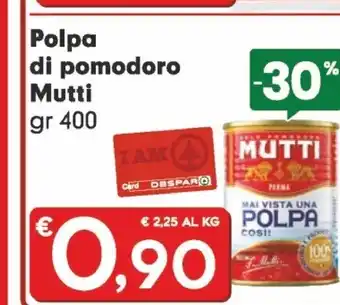 Despar Mutti polpa di pomodoro offerta