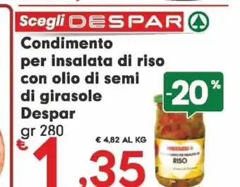 Despar Despar condimento per insalata di riso con olio di semi di girasole offerta