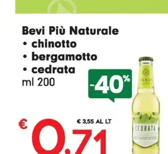 Despar Bevi più naturale chinotto, bergamotto, cedrata offerta