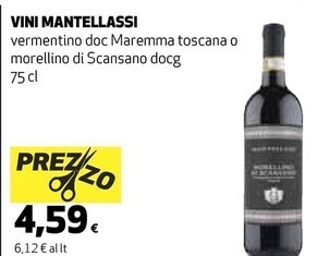 Ipercoop Mantellassi vini offerta