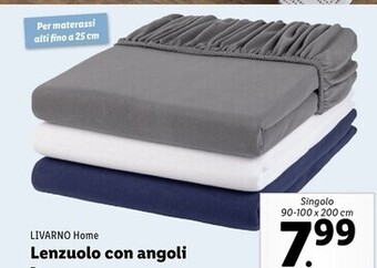 Lidl Livarno home lenzuolo con angoli offerta