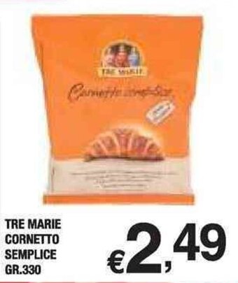 Orizzonte Supermercati TRE MARIE CORNETTO SEMPLICE GR.330 offerta