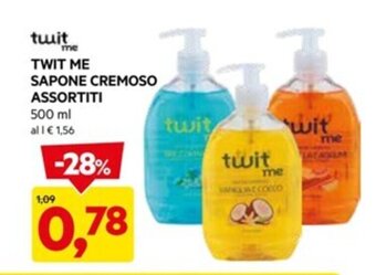 TWIT ME SAPONE CREMOSO ASSORTITI 500 ml