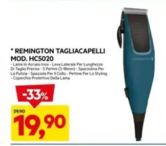 DPiù * REMINGTON TAGLIACAPELLI MOD. HC5020 offerta