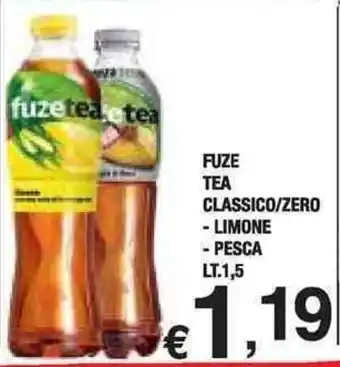 FUZE TEA CLASSICO/ZERO - LIMONE - PESCA 1,5 lt.