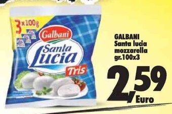 Orizzonte Supermercati GALBANI Santa lucia mozzarella gr.100x3 offerta