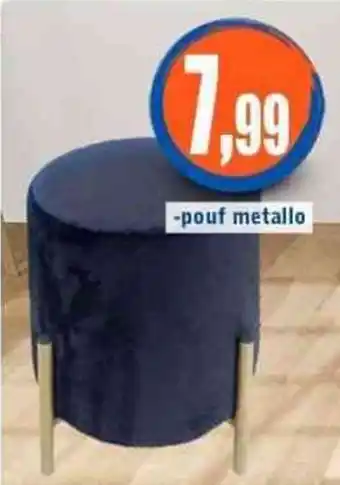 pouf metallo
