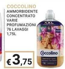 Eté Coccolino ammorbidente concentrato varie profumazioni 76 lavaggi offerta