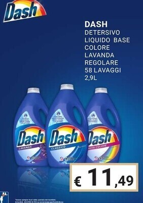 Eté Dash detersivo liquido base colore lavanda regolare 58 lavaggi offerta