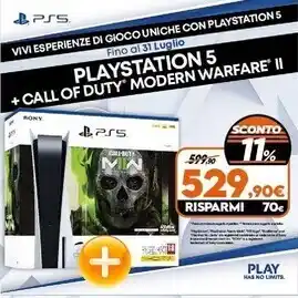 Expert Sony playstation 5 + call of duty modern warfare offerta