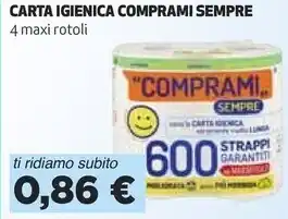 Ipercoop Comprami sempre carta igienica offerta