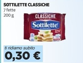 Ipercoop Sottilette classiche offerta