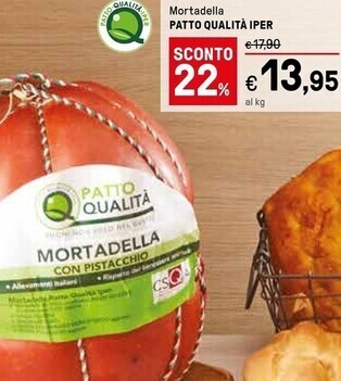Iper La Grande Patto qualità iper mortadella offerta