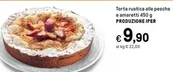 Iper La Grande Produzione iper torta rustica alle pesche e amaretti offerta