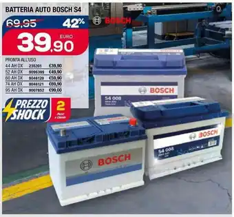 Self BATTERIA AUTO BOSCH S4 offerta