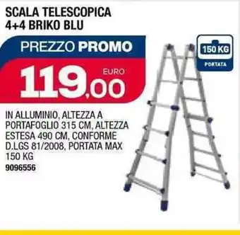SCALA TELESCOPICA 4+4 BRIKO BLU