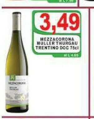 Gros Mezzacorona Muller Thurgau offerta