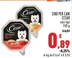 Conad City Cesar cibo per cani offerta