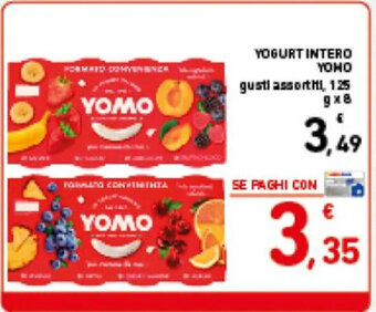 Spazio Conad YOGURT INTERO YOMO gusti assortiti, 125 g x 8 offerta