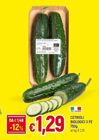 Famila Cetrioli biologici offerta