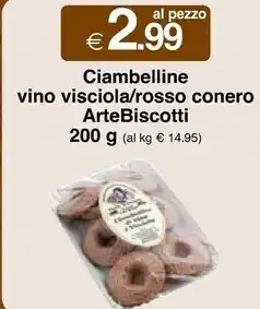 Ciambelline vino visciola / rosso conero artebiscotti