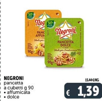 Gourmet Déco Negroni pancetta a cubetti affumicata offerta