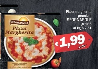 Sfornasole pizza margherita premium