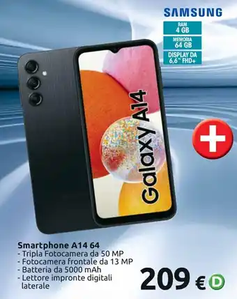 Carrefour Iper SAMSUNG Smartphone A14 64 offerta