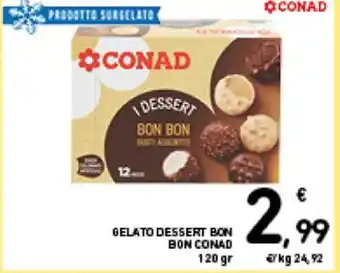 Spazio Conad GELATO DESSERT BON BON CONAD 120 gr offerta