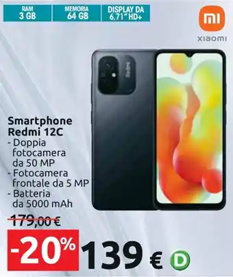 Carrefour Iper Xiaomi Smartphone Redmi 12C offerta