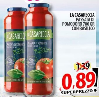 Il Genio Supermercato LA CASARECCIA PASSATA DI POMODORO 700 GR CON BASILICO offerta