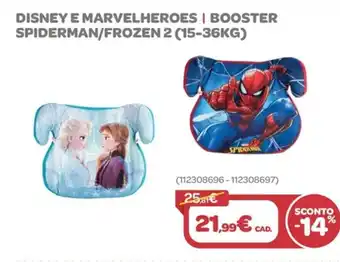 Bimbo Store DISNEY E MARVELHEROES | BOOSTER SPIDERMAN/FROZEN 2 (15-36KG) offerta