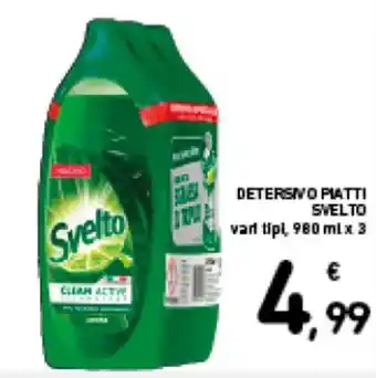 Spazio Conad DETERSIVO PIATTI SVELTO van tipi, 980 ml x 3 offerta
