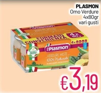 Franzy's PLASMON Omo Verdure 4x80gr vari gusti offerta