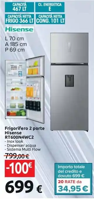 Frigorifero 2 porte Hisense RT600N4WC2