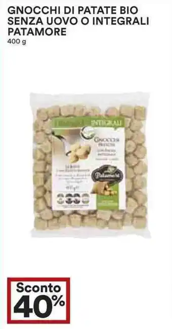 Coop 40% Sconto Patamore Gnocchi di Patate Bio Senza Uovo o Integrali 400g offerta
