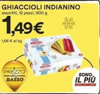 Coop Indianino Ghiaccioli 12 pezzi 900g offerta