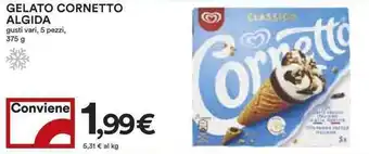 Coop Algida Cornetto Gelato 375g offerta