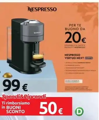 Carrefour Iper NESPRESSO VERTUO NEXT offerta